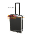 1000 Mess-Free Aluminium CD DVD Aufbewahrungskoffer Halter Box Schwarz W Abnehmbare Trolley